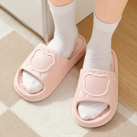 New Bear Slippers Indoor Non-slip Thick Soles Floor Bedroom Bathroom Slippers - Picture 2 of 12